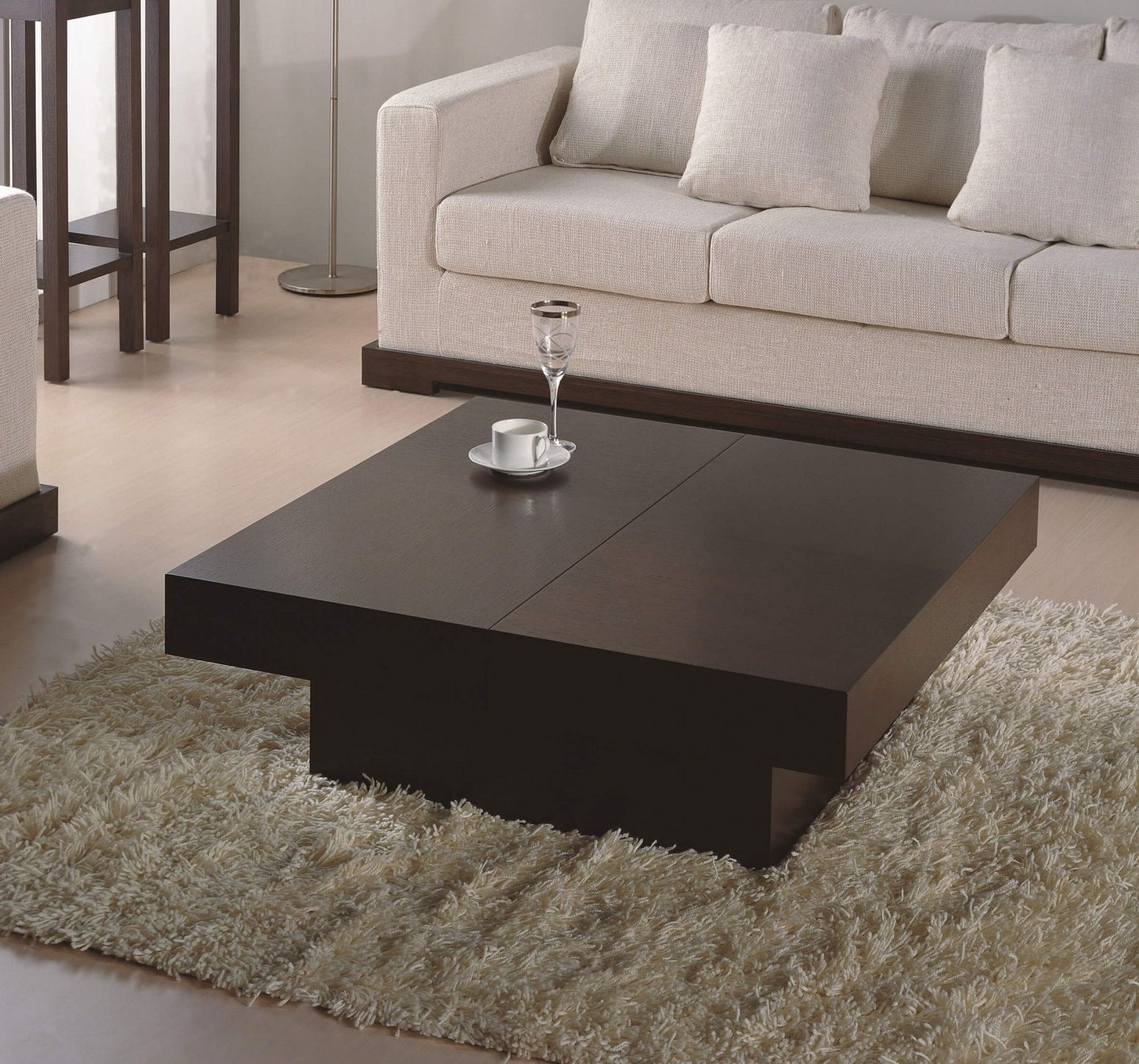 Most Recent Square Coffee Tables For Nile Square Oak Veneer Storage Coffee Table, Wengebeverly Hills (View 2 of 10)