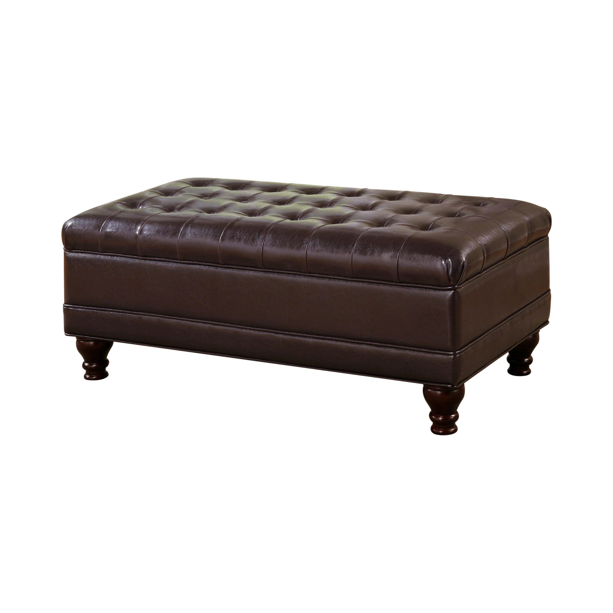 Most Recently Released Coaster Furniture Brown Button Tufted Storage Ottoman (View 1 of 10)