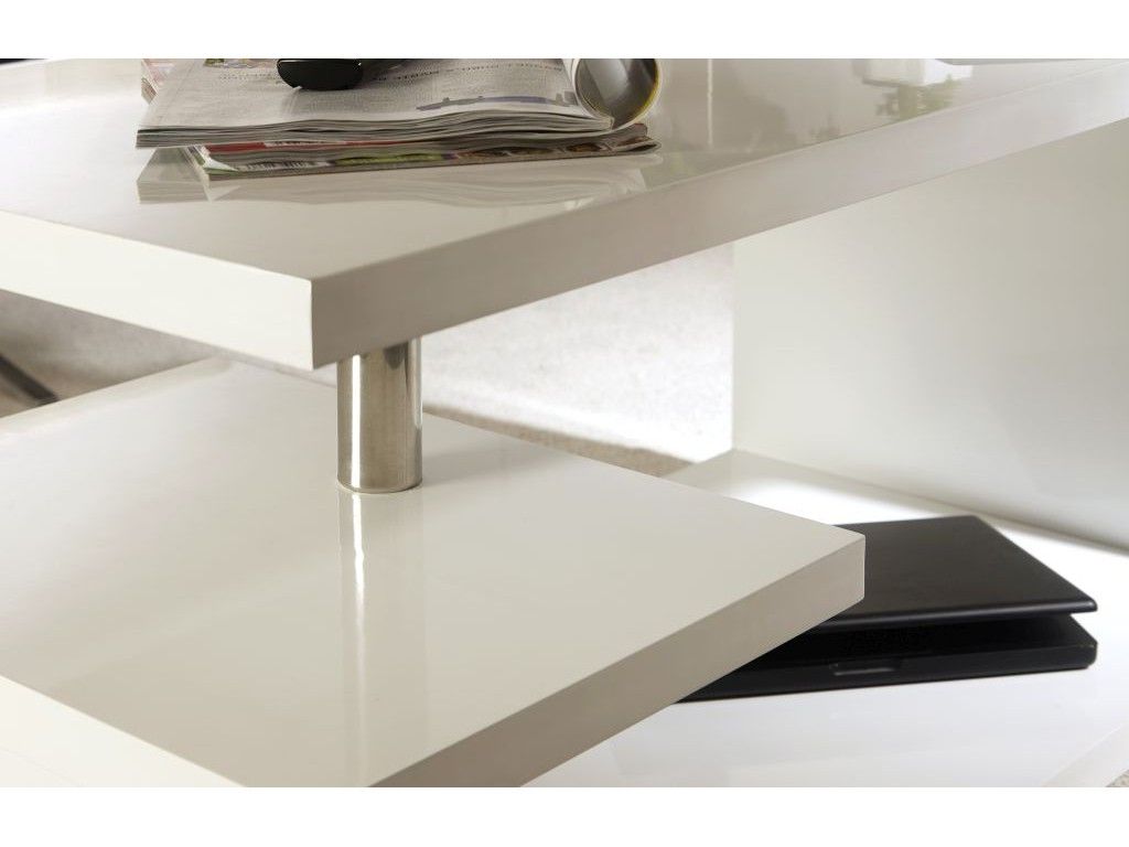 Most Recently Released Gloss White Steel Coffee Tables In Post Modern White High Gloss Polar Led Light Coffee Table (View 10 of 10)