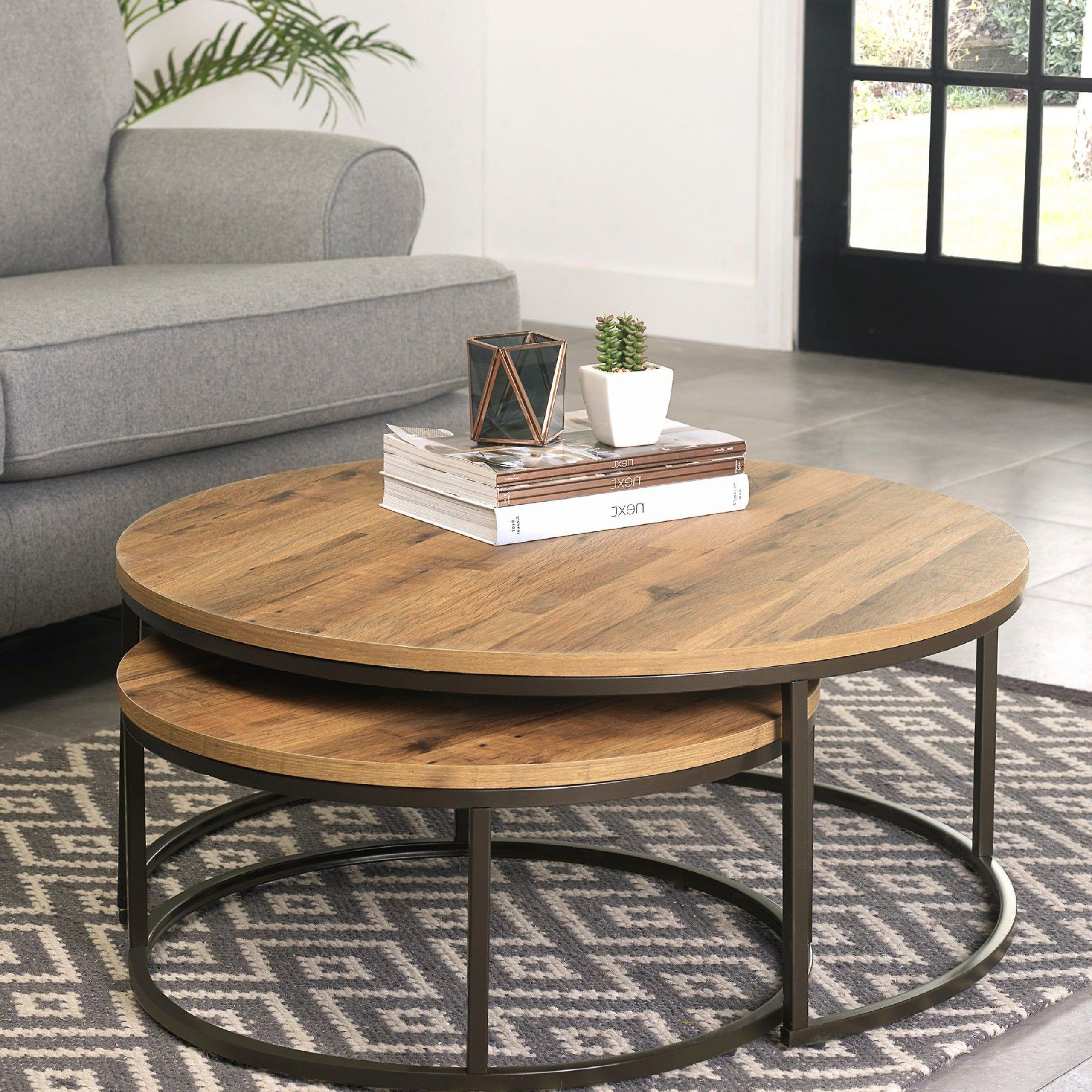Most Recently Released Metal Legs And Oak Top Round Coffee Tables In Buy Bronx Round Coffee Nest Of Tables From The Next Uk Online Shop (View 3 of 10)