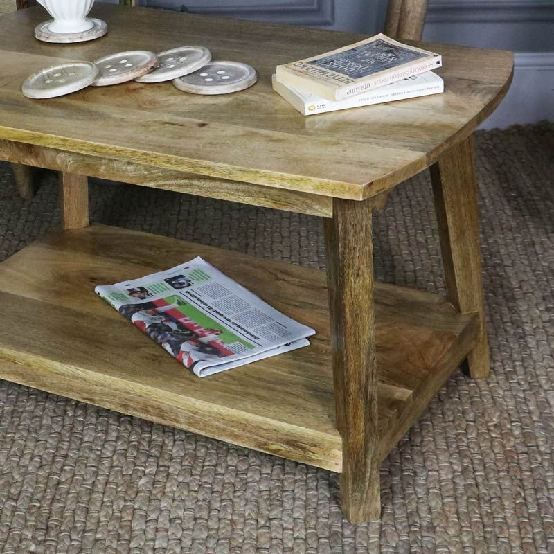 Most Recently Released Natural Wood Coffee Tables With Rustic Natural Wood Coffee Table – Oslo Range – Windsor Browne (View 9 of 10)