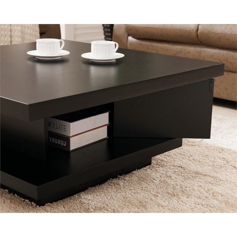 Most Recently Released Square Coffee Tables With Regard To Furniture Of America Carenza Contemporary Square Wood Coffee Table In (View 7 of 10)