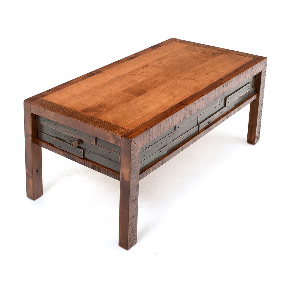 Most Up To Date Chelsea Reclaimed Barn Wood 2 Drawer Coffee Table Pertaining To 2 Drawer Coffee Tables (View 5 of 10)