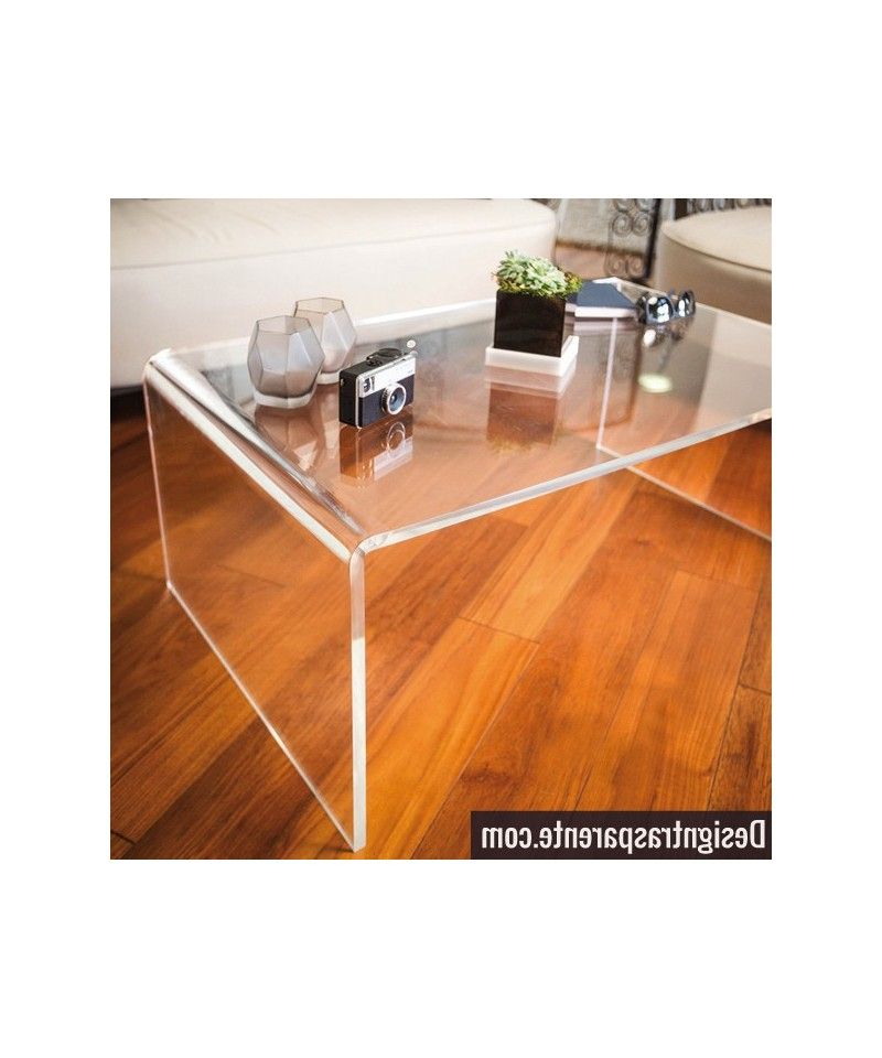 Most Up To Date Clear Acrylic Coffee Tables In Acrylic Coffee Table Cm 90x90 Lucyte Clear Side Table Plexiglass (View 9 of 10)