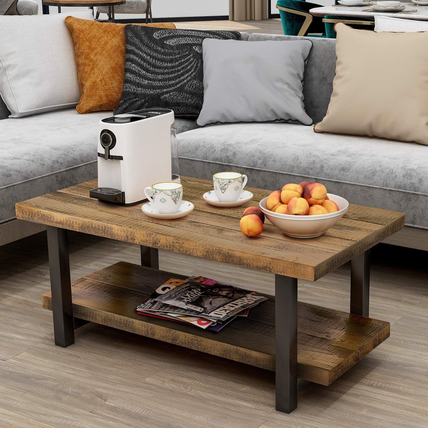 Most Up To Date Grey Wash Coffee Table With Storage / Welwick Designs 42 In Gray Wash Pertaining To Rustic Bronze Patina Coffee Tables (View 3 of 10)