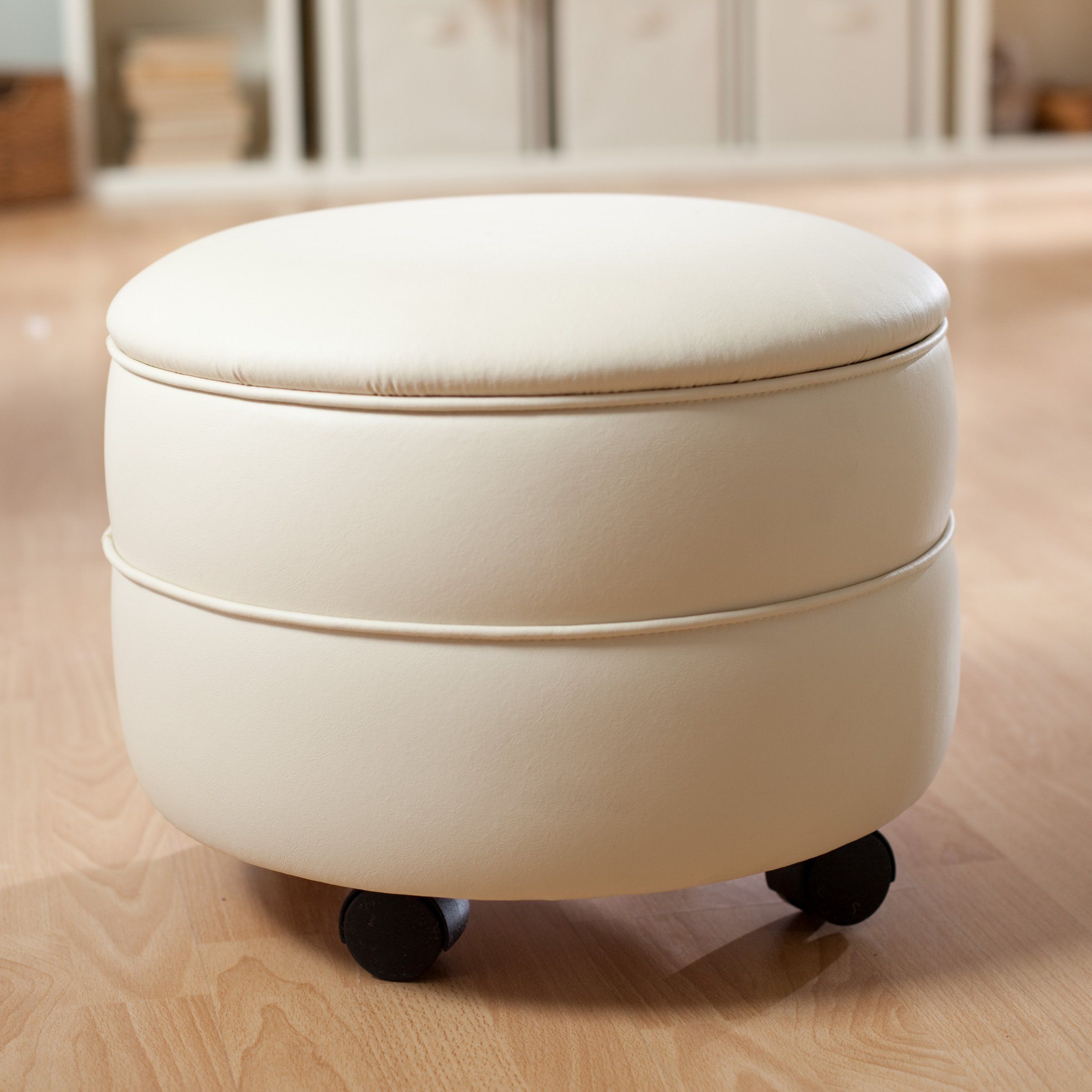 Most Up To Date Ian Round Faux Leather Storage Ottoman (View 1 of 10)