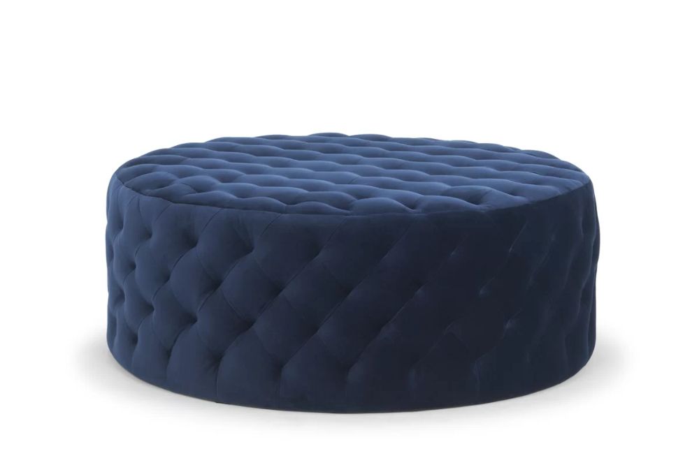 Navy And Light Gray Woven Pouf Ottomans With Regard To Most Recently Released Darby Home Co Westendorf Tufted Cocktail Ottoman (View 3 of 10)