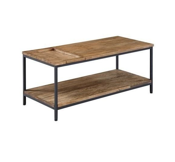 Newest 2 Shelf Coffee Tables Throughout Jual Furnishings 2 Shelf Coffee Table With Tray Top, Solid Wood 2 Shelf (View 1 of 10)