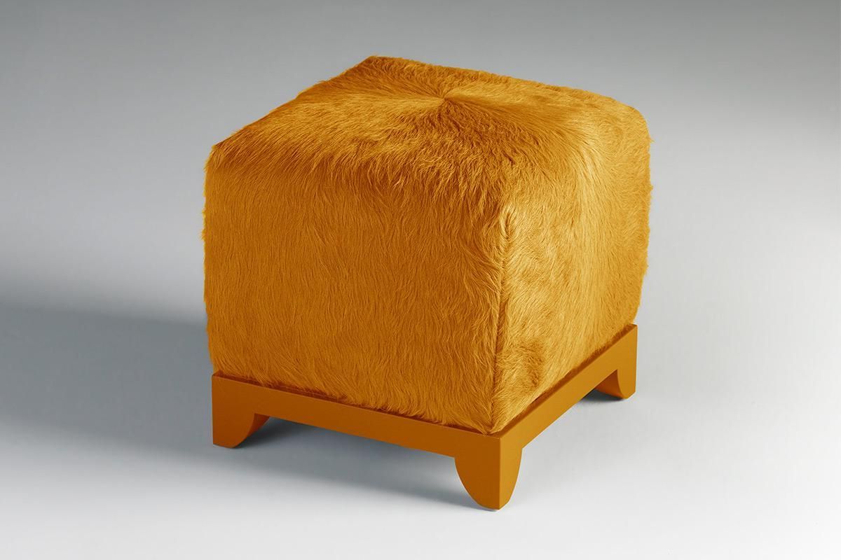 Newest Kyle Bunting Hide Ottoman / Ottoman In Mustard (View 5 of 10)