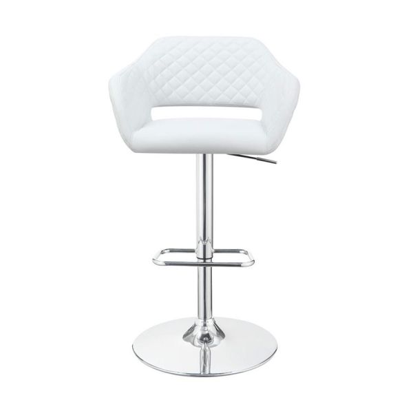 Newest White And Clear Acrylic Tufted Vanity Stools Within Ultra Luxe Tufted Vanity Stool In White (View 5 of 10)