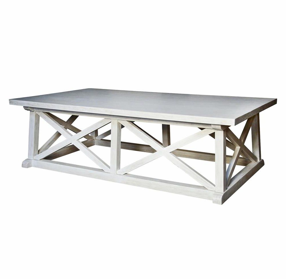 Oceanside White Washed Coffee Tables Pertaining To Widely Used Noir Sutton Coastal Beach White Wash Rectangular Coffee Table (View 6 of 10)