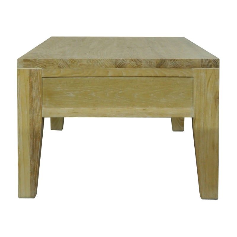 Oceanside White Washed Coffee Tables Throughout 2019 Sherwood Oak Timber Coffee Table, 120cm, White Washed Natural (View 9 of 10)