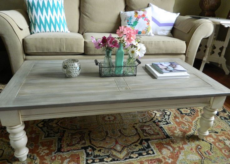 Painted Coffee Tables With Square Weathered White Wood Coffee Tables (View 7 of 10)