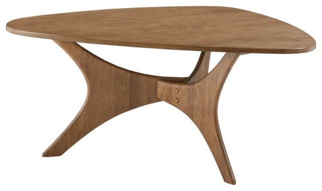 Pecan Brown Triangular Coffee Tables With Most Popular Ink+ivy Blaze Triangle Wood Coffee Table With Light Brown Finish Ii (View 4 of 10)