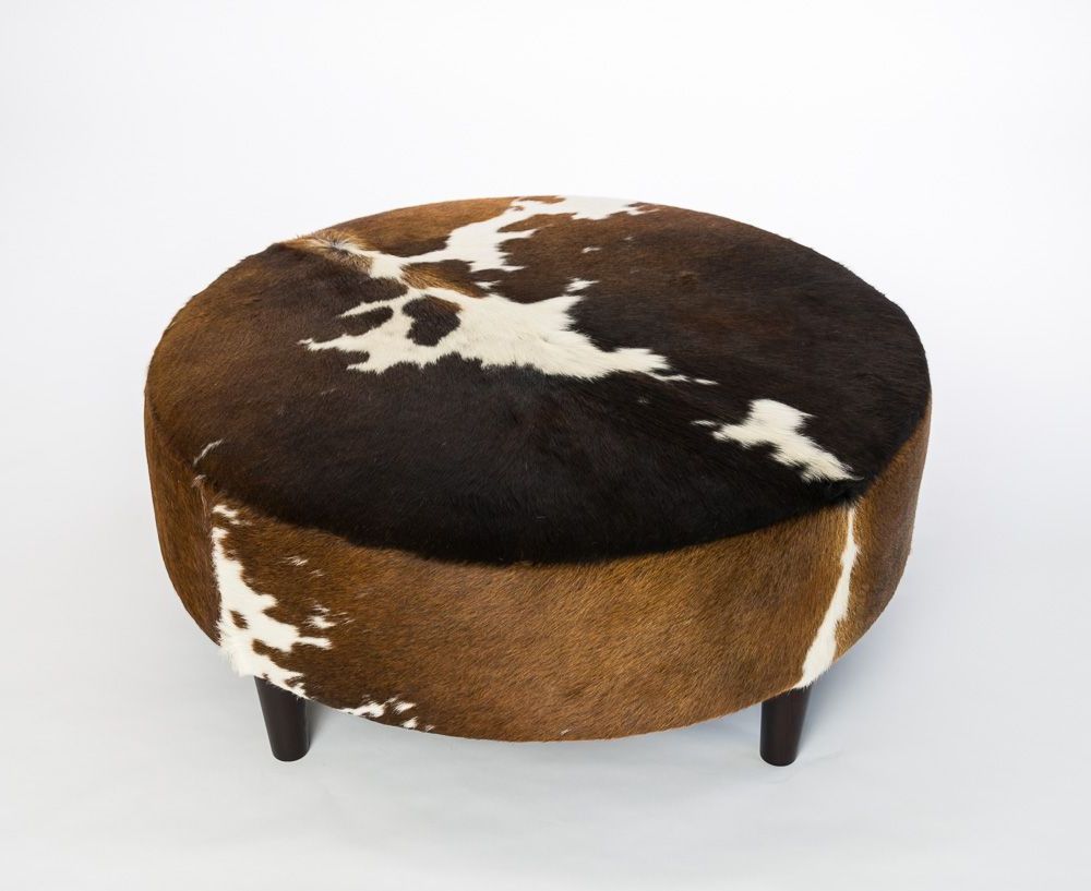 Pin On Mom & Dad Cabin Intended For Widely Used Warm Brown Cowhide Pouf Ottomans (View 1 of 10)