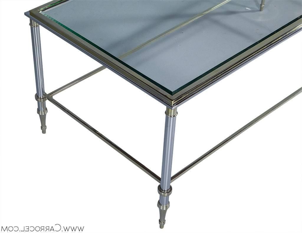 Polished Chrome And Glass Cocktail Table For Sale At 1stdibs Regarding Famous Glass And Chrome Cocktail Tables (View 9 of 10)