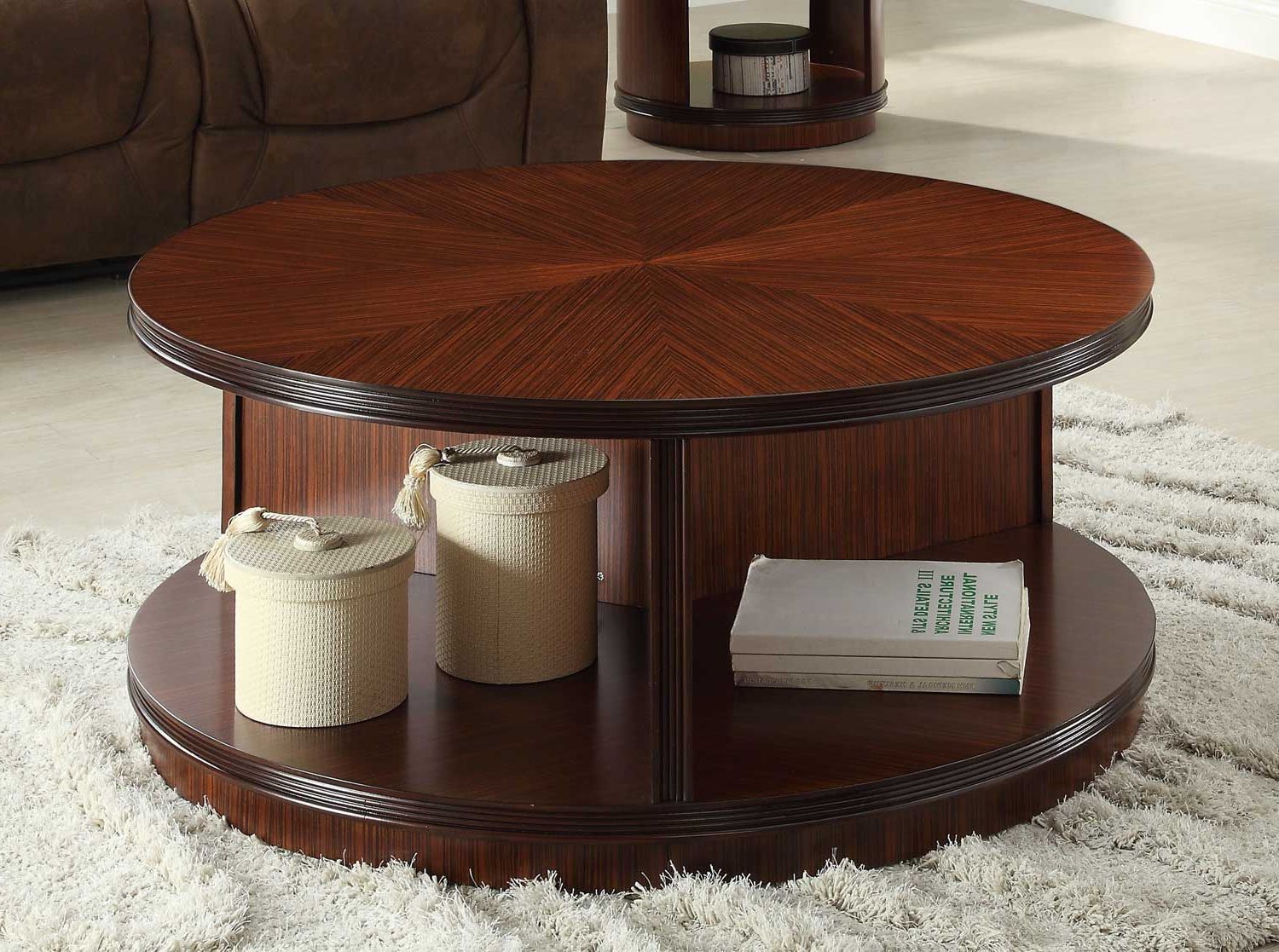 Popular Barnside Round Cocktail Tables With Homelegance Orlin Round Cocktail Table Set – Cherry C3448 01 At (View 9 of 10)