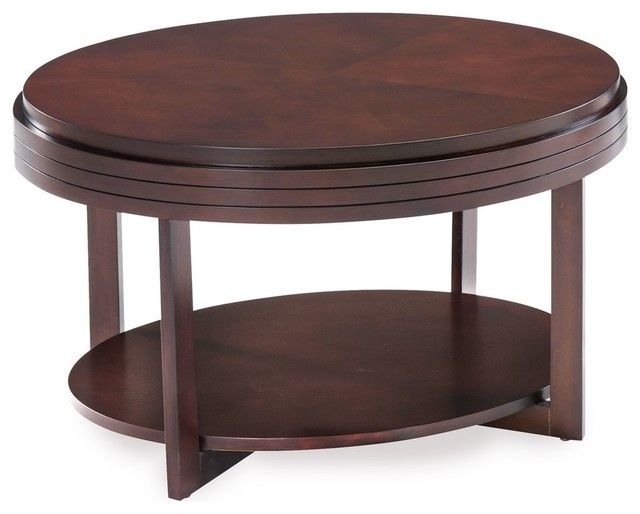 Preferred Cocoa Coffee Tables In Leick Favorite Finds Oval Coffee Table In Chocolate Cherry (View 4 of 10)
