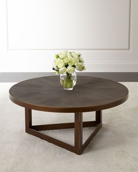 Preferred Ebba Faux Shagreen Round Coffee Table (View 8 of 10)