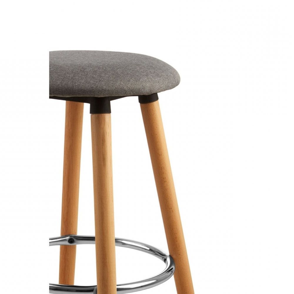 Preferred Gray Nickel Stools With Stockholm Grey Round Bar Stool Grey (View 7 of 10)