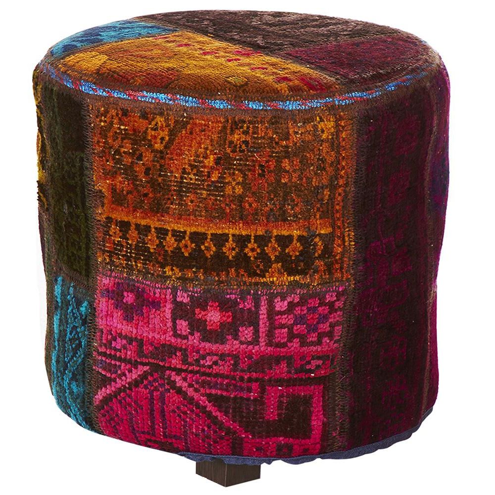 Preferred Hand Knotted Persian Pat Ottoman Ok – Accessories, Ottomans Pertaining To Traditional Hand Woven Pouf Ottomans (View 2 of 10)