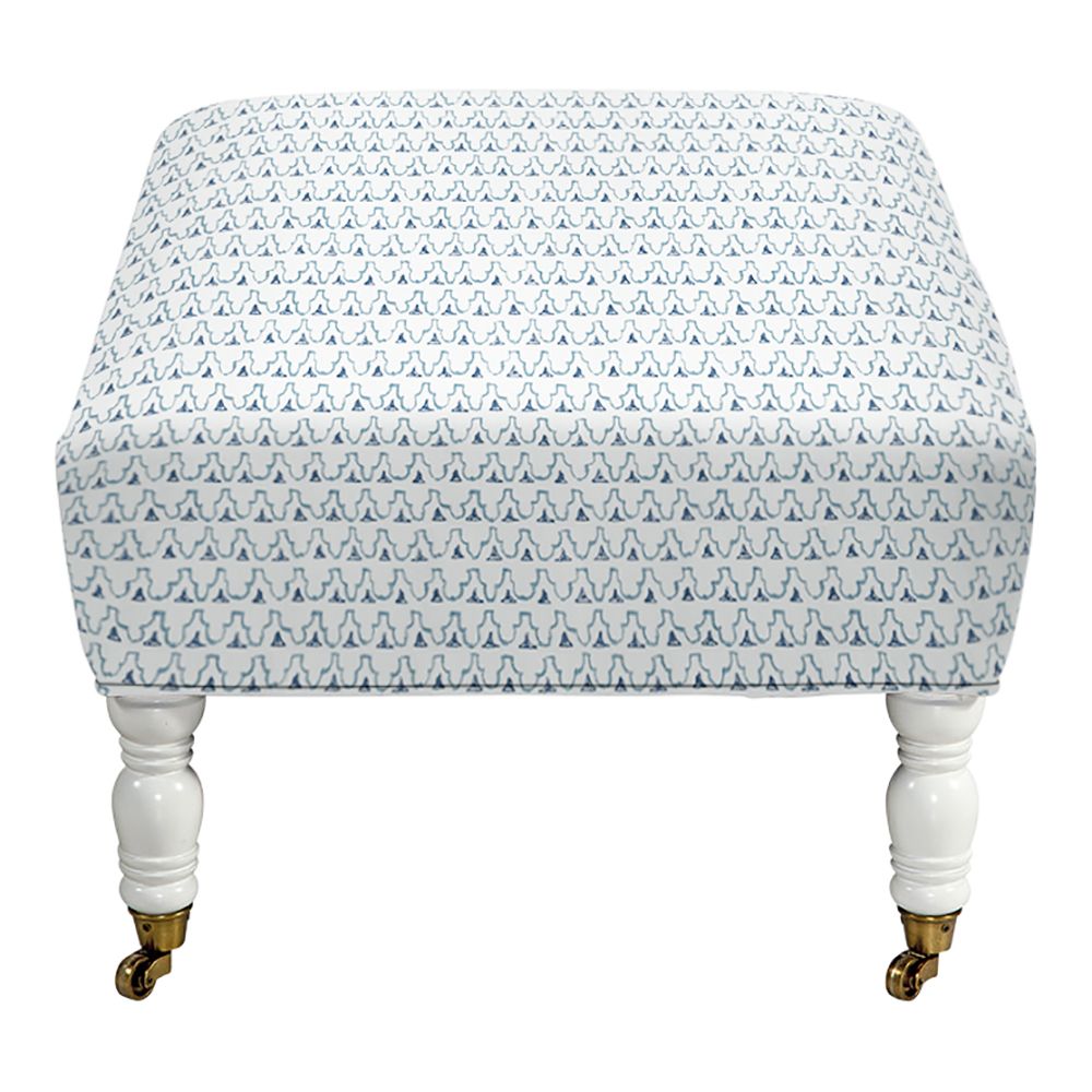 Preferred Oliver Cocktail Ottoman, Amari Navy Cotton Blend – Imagine Home In Navy Cotton Woven Pouf Ottomans (View 5 of 10)