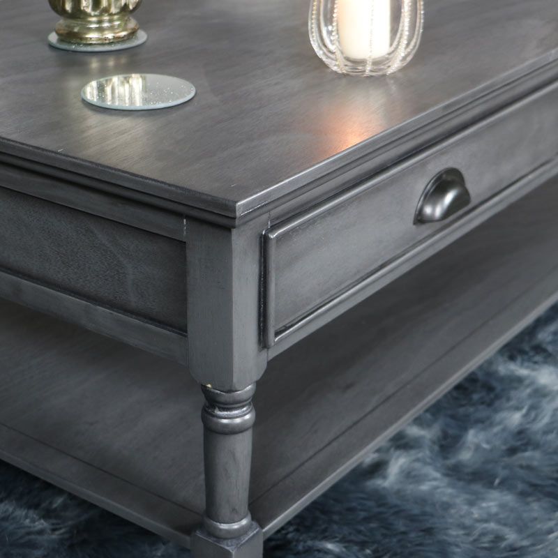 Recent Large Dark Grey Coffee Table – Lancaster Range – Melody Maison® For Gray And Black Coffee Tables (View 7 of 10)