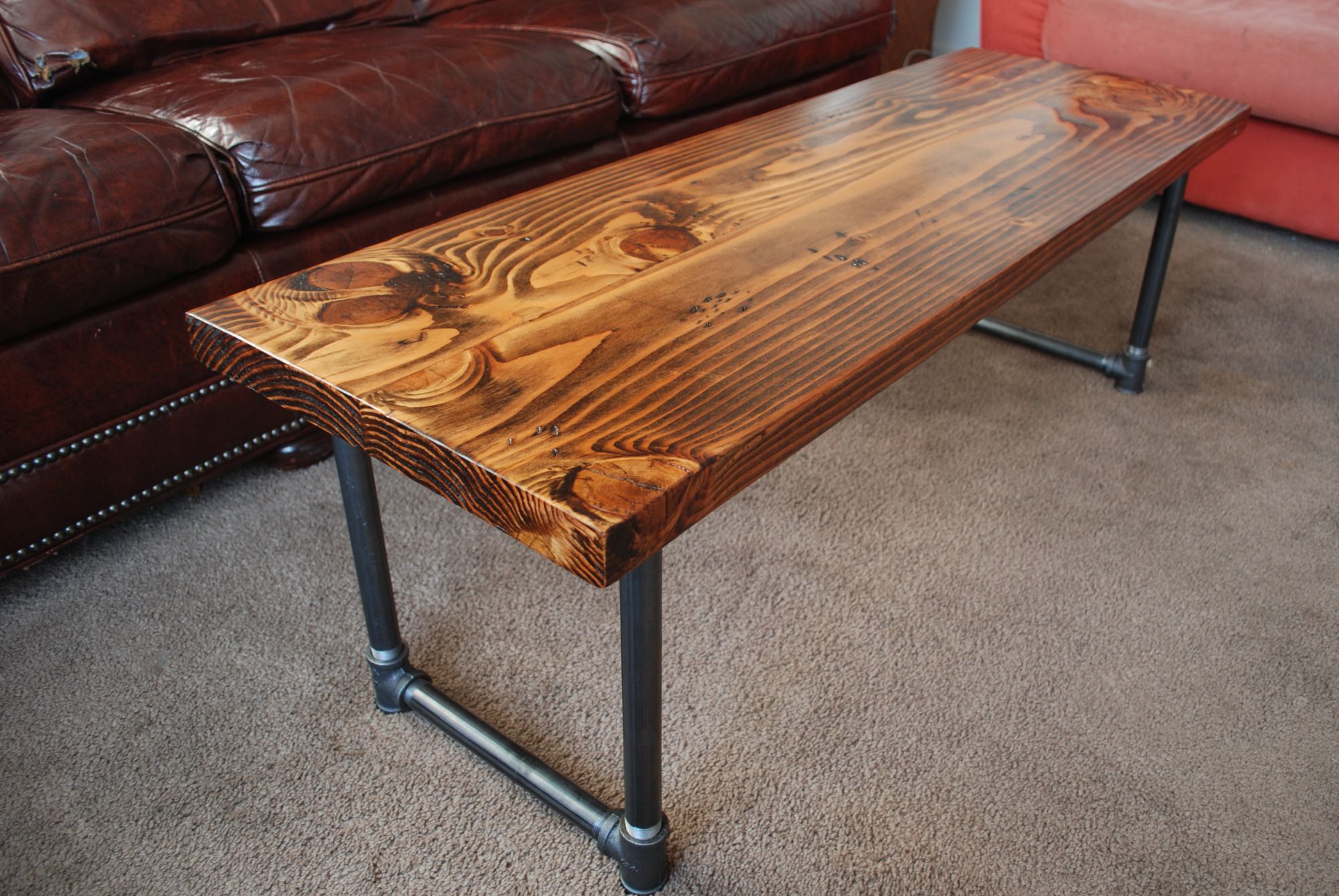 Recent Oak Wood And Metal Legs Coffee Tables With Regard To 8 Rustic Wood And Wrought Iron Coffee Table Photos (View 3 of 10)