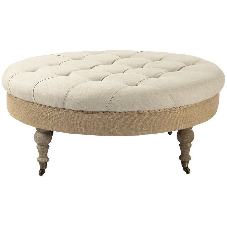 Round Tufted Ottoman (View 1 of 10)