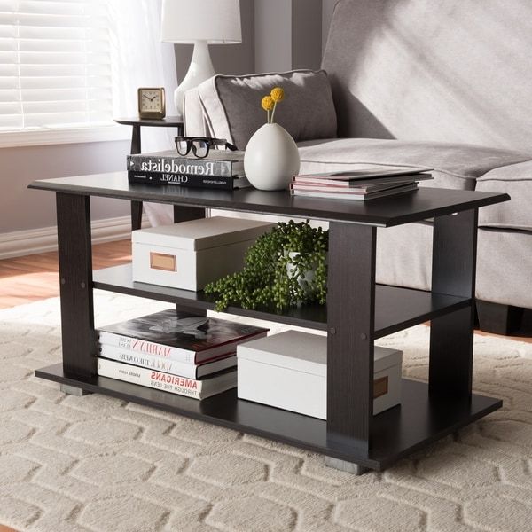 Shop Contemporary Dark Brown Coffee Tablebaxton Studio – On Sale Throughout Famous Dark Brown Coffee Tables (View 5 of 10)