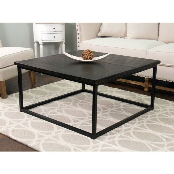 Shop Ontario Black Square Cocktail Table – Free Shipping Today With Favorite Natural And Black Cocktail Tables (View 7 of 10)