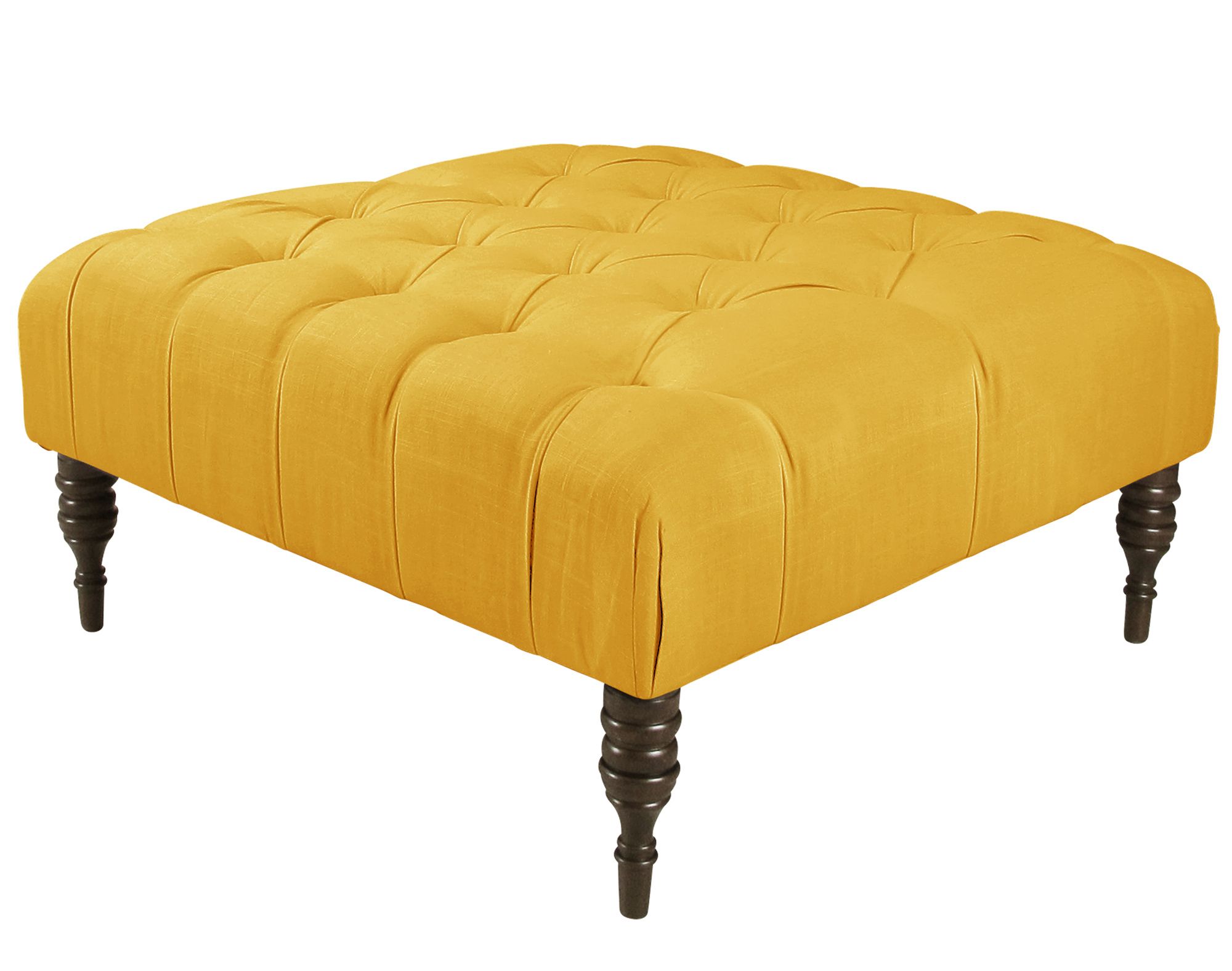 Skyline Furniture Regarding Most Recently Released Linen Fabric Tufted Surfboard Ottomans (View 3 of 10)