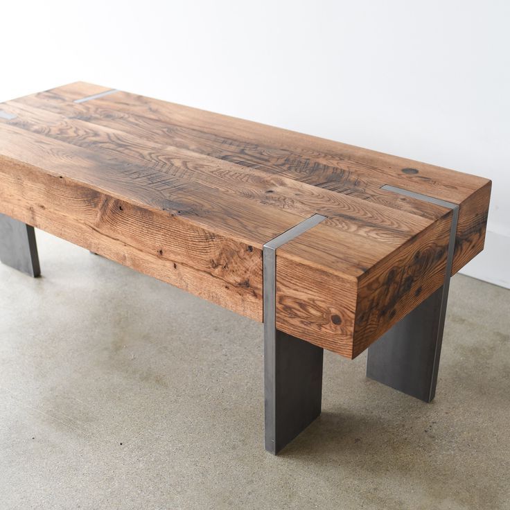 Smoked Barnwood Cocktail Tables Pertaining To 2019 Modern Coffee Table / Reclaimed Wood Rectangle Cocktail Table (View 7 of 10)