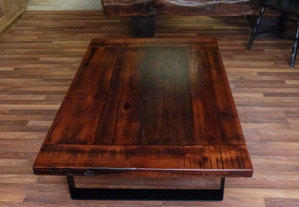 Smoked Barnwood Cocktail Tables With Well Known Reclaimed Elm Coffee Table – Breadboard End (View 4 of 10)