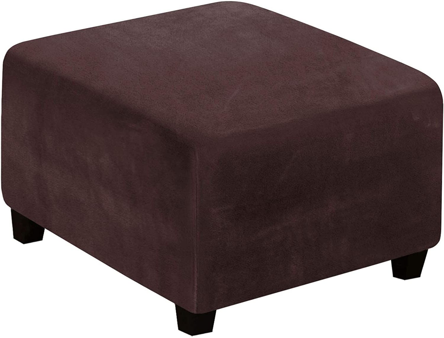 Square Ottoman Covers Ottoman Slipcover Square Footstool Protector Within Preferred Velvet Pleated Square Ottomans (View 1 of 10)