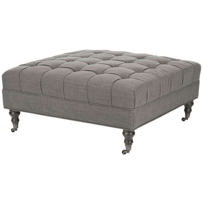 [%stesha 34.8'' 100% Linen Tufted Square Cocktail Ottoman | Safavieh In Best And Newest Fabric Tufted Square Cocktail Ottomans|fabric Tufted Square Cocktail Ottomans Pertaining To Current Stesha 34.8'' 100% Linen Tufted Square Cocktail Ottoman | Safavieh|widely Used Fabric Tufted Square Cocktail Ottomans Inside Stesha 34.8'' 100% Linen Tufted Square Cocktail Ottoman | Safavieh|well Liked Stesha  (View 8 of 10)