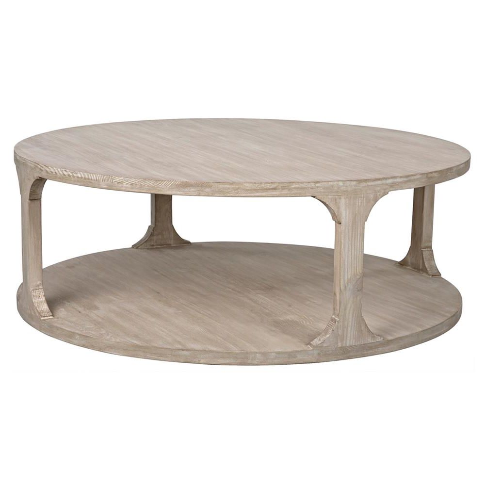 Talbot Rustic Lodge Grey Wash Reclaimed Wood Round Round Coffee Table Within Well Known Smoke Gray Wood Coffee Tables (View 3 of 10)