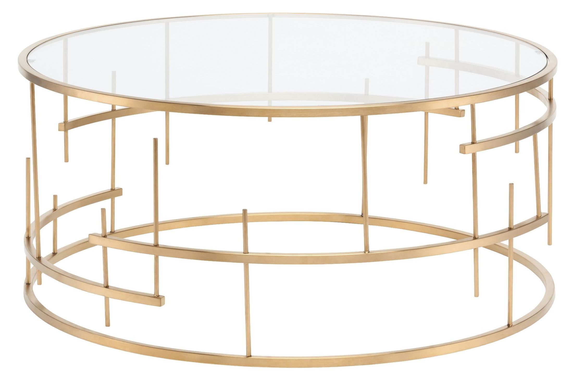 Tiffany Brushed Gold Stainless Coffee Table, Hgde159, Nuevo Within 2019 Square Black And Brushed Gold Coffee Tables (View 7 of 10)