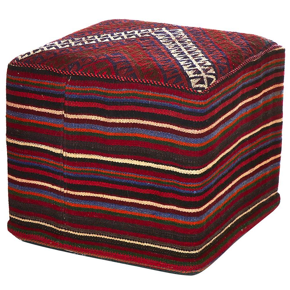 Traditional Hand Woven Pouf Ottomans Regarding Most Popular Hand Knotted Persian Ottoman  218 – Accessories, Ottomans, Traditional (View 8 of 10)