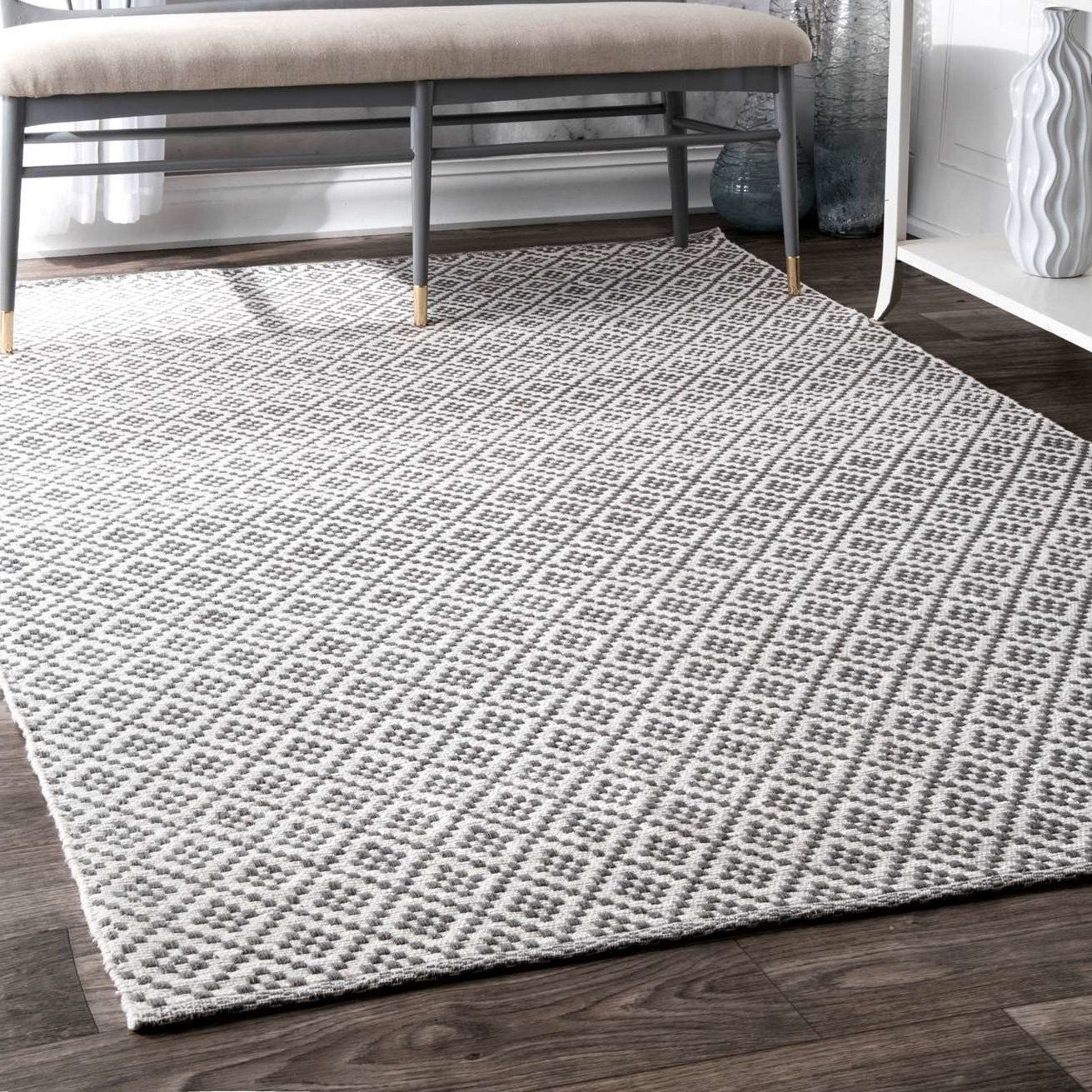 Trellis Rug, Area Rugs Intended For Gray And Beige Trellis Cylinder Pouf Ottomans (View 8 of 10)
