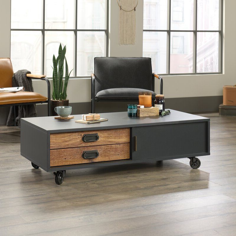 Trent Austin Design® Loehr Wheel Coffee Table With Storage & Reviews Pertaining To Fashionable Open Storage Coffee Tables (View 8 of 10)