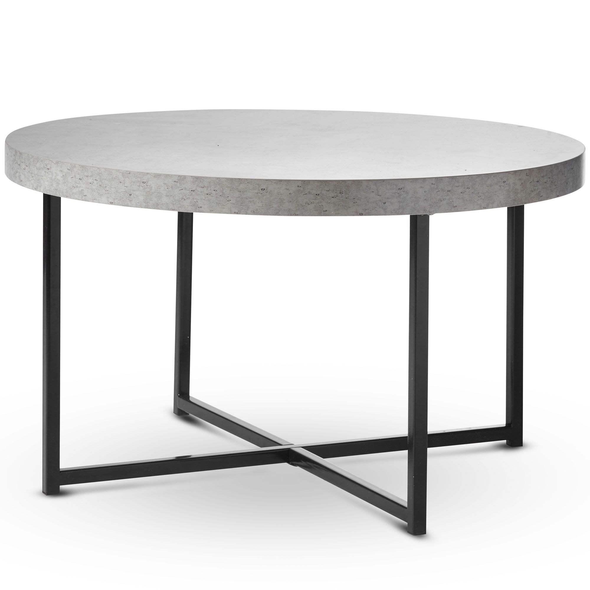 Vonhaus Concrete Look Round Coffee Table Modern Lightweight Intended For Most Recently Released Modern Concrete Coffee Tables (View 5 of 10)