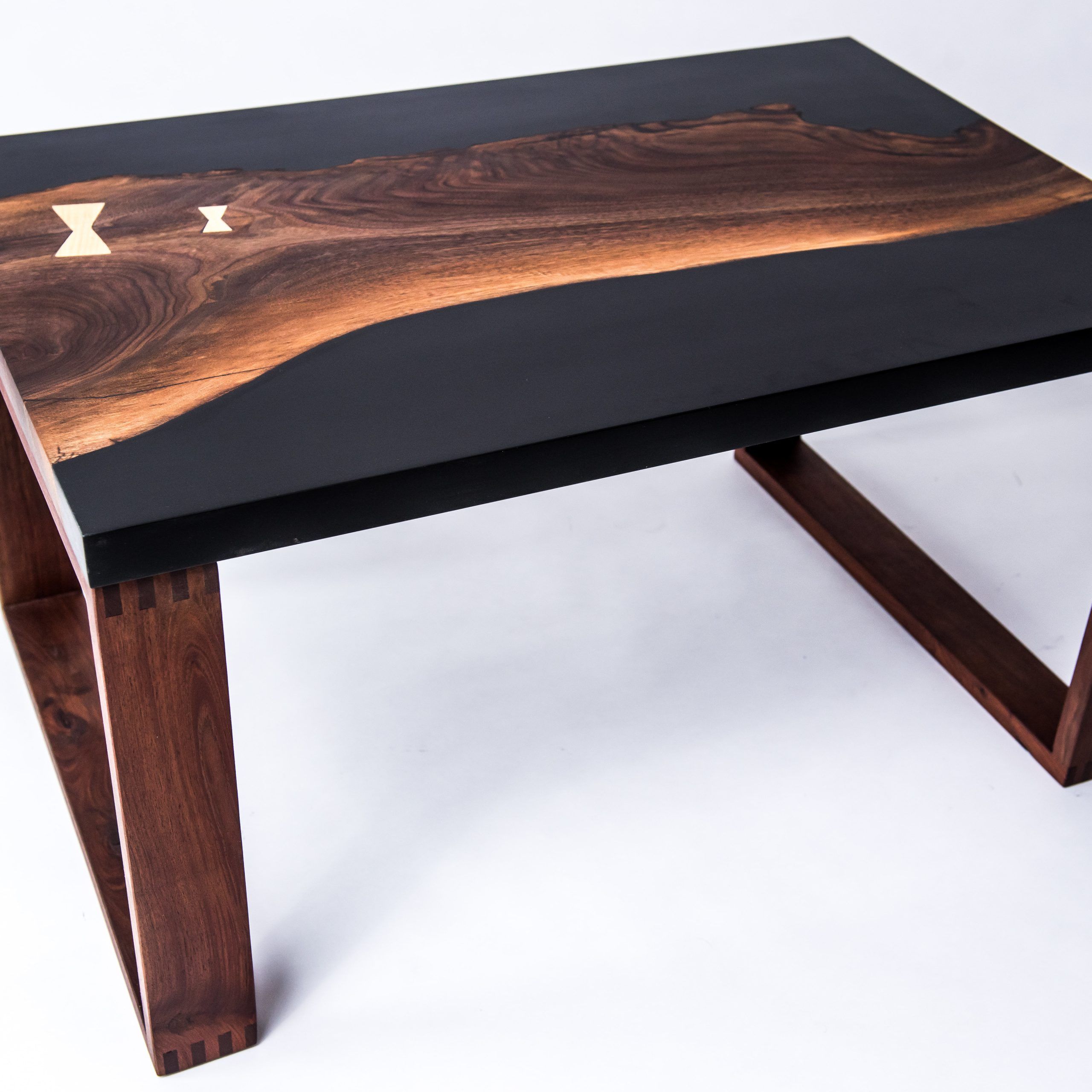 Walnut Coffee Tables Inside Most Current Black Walnut Resin Cast Coffee Table (View 1 of 10)