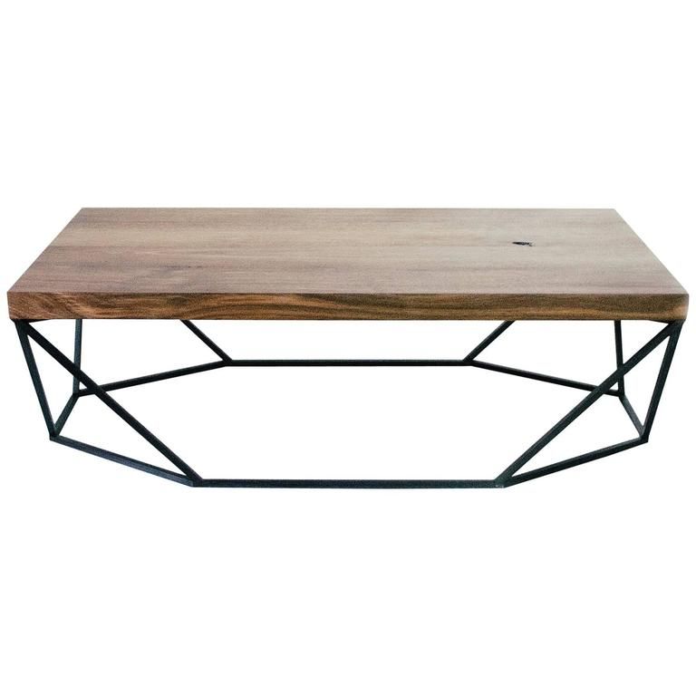 Walnut Wood And Gold Metal Coffee Tables With Newest Dusk Coffee Table, Large In Walnut And Blackened Steel For Sale At 1stdibs (View 3 of 10)