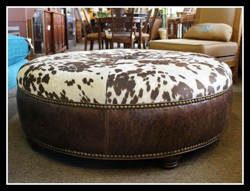 Warm Brown Cowhide Pouf Ottomans Throughout Most Up To Date Ideaanna Tausend On :: Ottomans :: (View 2 of 10)
