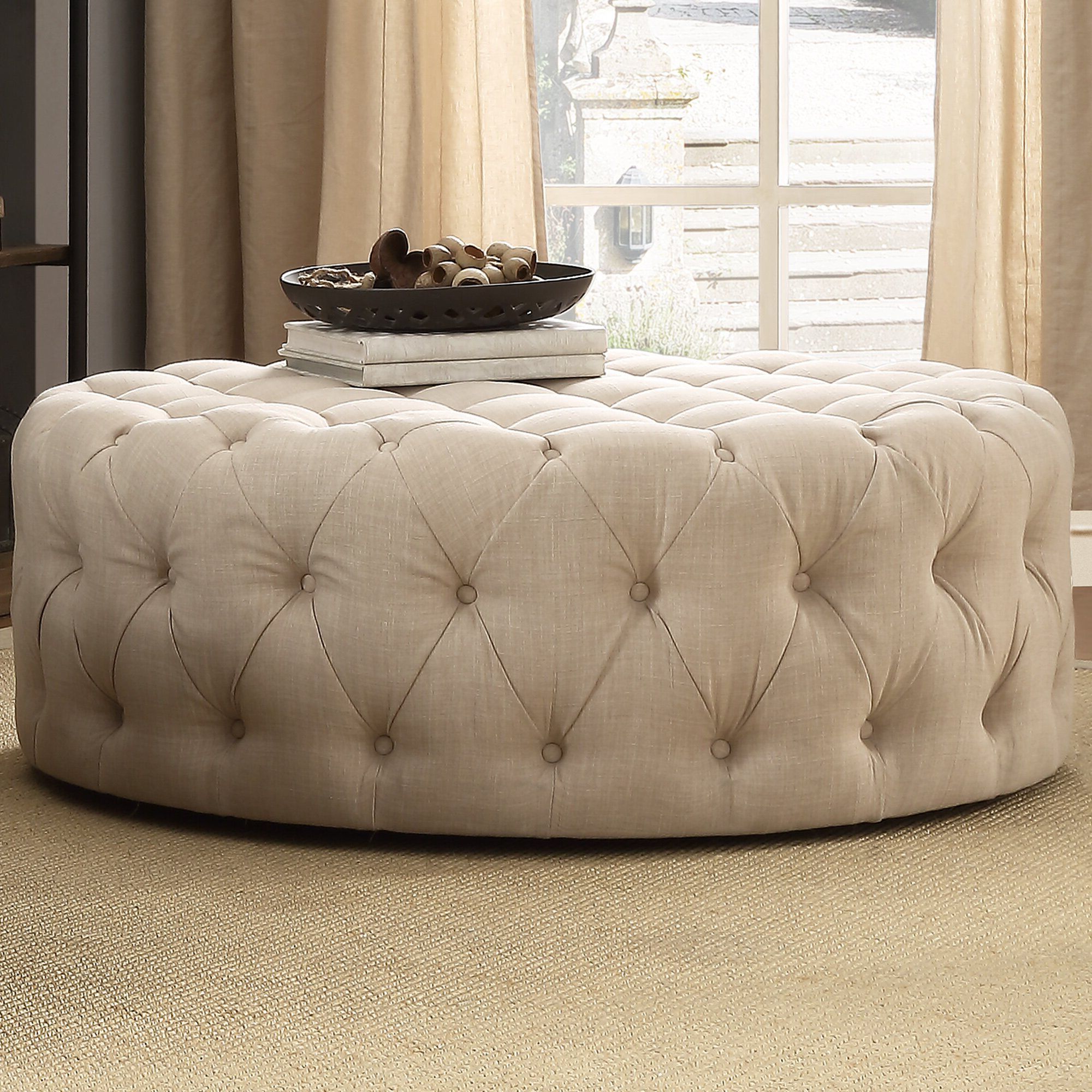 Wayfair Pertaining To Most Recently Released White Large Round Ottomans (View 4 of 10)