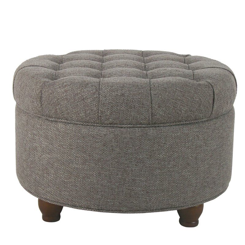 Wayfair With Well Liked Light Gray Fabric Tufted Round Storage Ottomans (View 3 of 10)