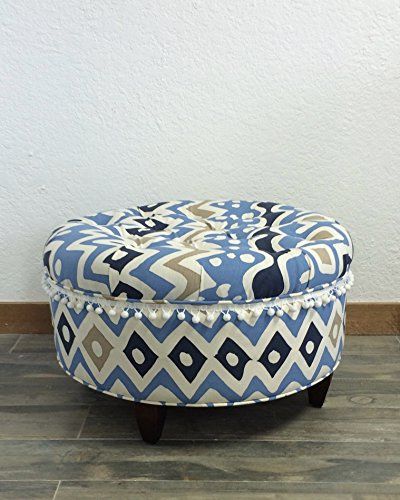 Well Known Blue Slate Jute Pouf Ottomans With Regard To Top 10 Best Round Fabric Ottomans In 2020 Reviews (View 10 of 10)