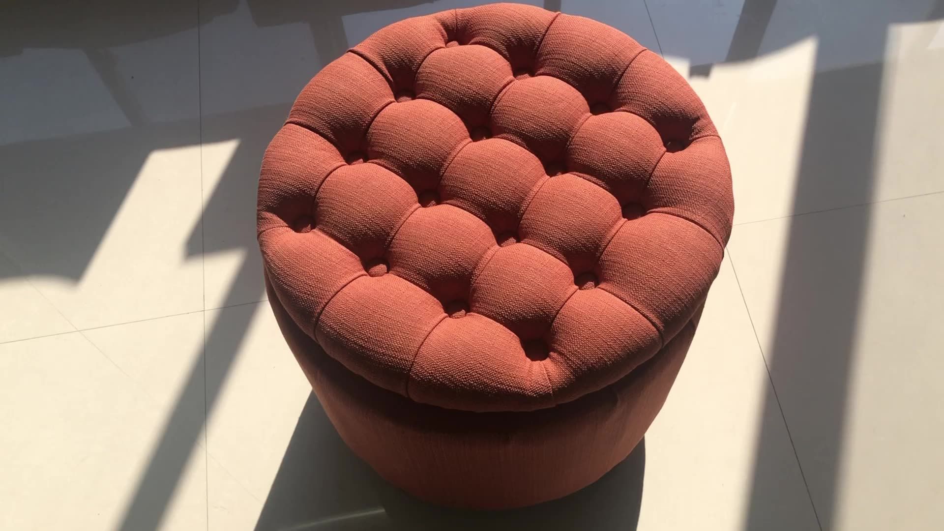 Well Known Cream Wool Felted Pouf Ottomans In Over  Sized Fabric Storage Pouf Cream Round Footstool Ottoman (View 8 of 10)