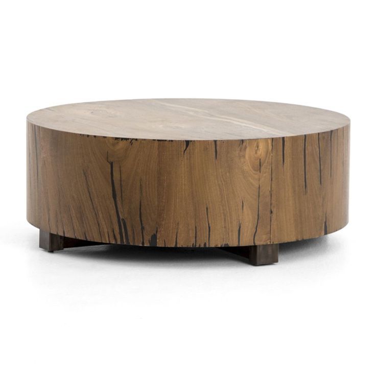 Well Known Light Natural Drum Coffee Tables Inside Dillon Natural Yukas Round Wood Coffee Table + Reviews (View 8 of 10)